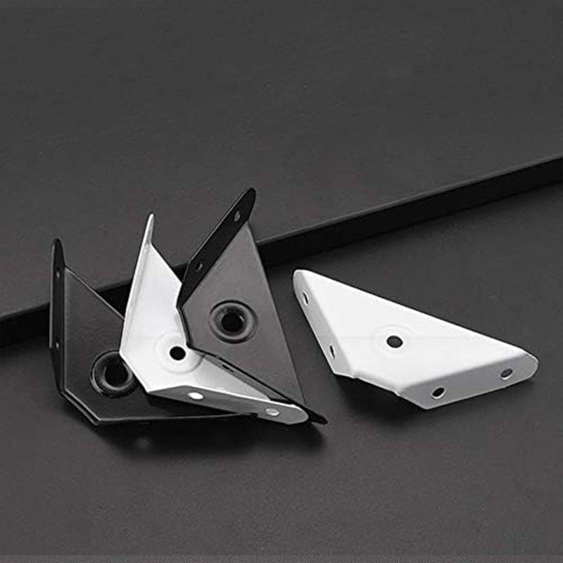 HOWDIA 12 Pcs Steel Corner Braces Joint Trapeziform Angle Code Brackets | 4.1" Black Corner Brace Support for Furniture | Cold Rolled Steel Construction, Triangle Design for Enhanced Stability - Image 4